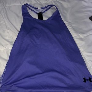 Girls under amour purple tank top